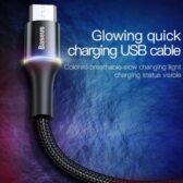 Kabel Data LED Baseus Halo Fast Charging Micro USB 1M - Gusti Warung Online