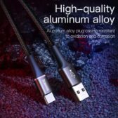 Kabel Data LED Baseus Type-C USB C Halo Fast Charging - Gusti Warung Online