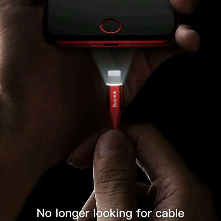 Kabel Baseus Mirror Metal Design with White Indicator Light - Gusti Warung Online