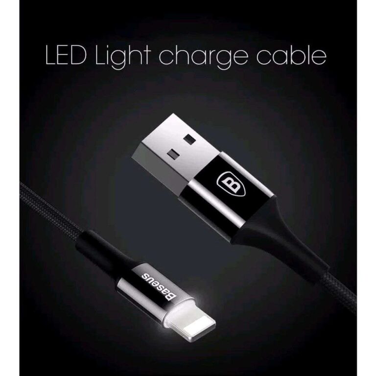 Kabel Baseus Mirror Metal Design with White Indicator Light - Gusti Warung Online