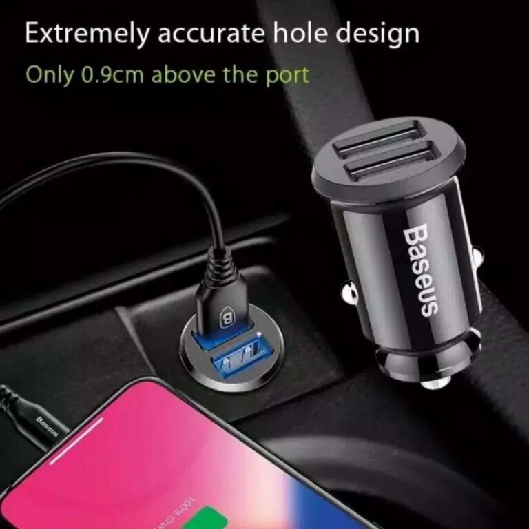 Baseus Mini USB Dual Car Fast Charging - Gusti Warung Online
