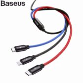 Kabel Charger Baseus Primary Colors 3 in 1 - Gusti Warung Online